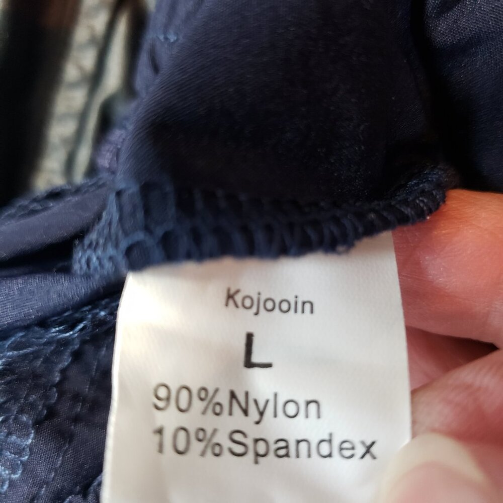 NWT- Kojooin Navy Blue Dri Fit Shorts with Zipper Pockets Size Large L  / A24 - Picture 7 of 7